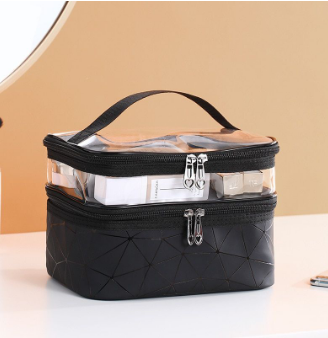 Multifunction Travel Clear Makeup Bag Fashion Diamond Cosmetic Bag Toiletries Organizer Waterproof Females Storage Make Up Cases