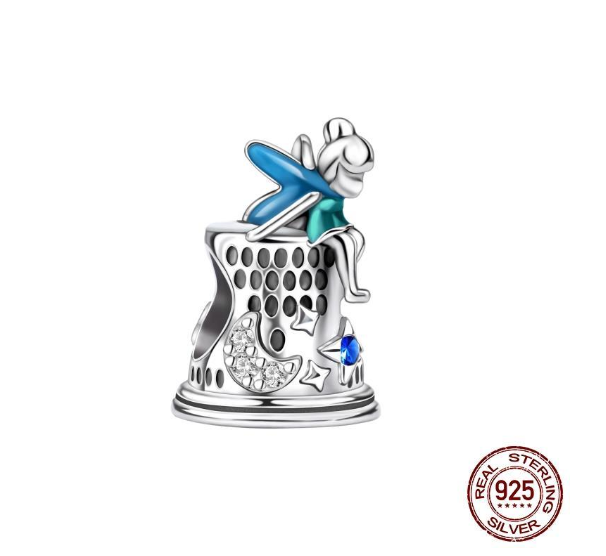 Authentic 925 Sterling Silver Blue Crystal Enamel Heart Charm Fit Women Bracelet Friend Surprise Birthday Jewelry Beads Gift 0025