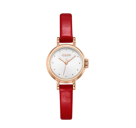 JULIUS Versatile Retro Disc Belt Girl's Simple Korean Style Waterproof Quartz Watch JA-1371 4