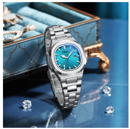 CHENXI watch for woman waterproof sale original 2023 new design stainless steel calendar luminous square Watch PINK