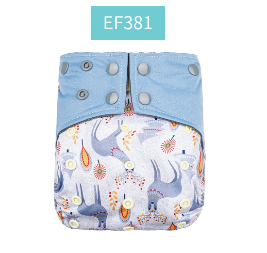 Happyflute Baby Cloth Diapers Double Gusset Bamboo Charcoal Inner Washable Cloth Nappy Without Insert D9