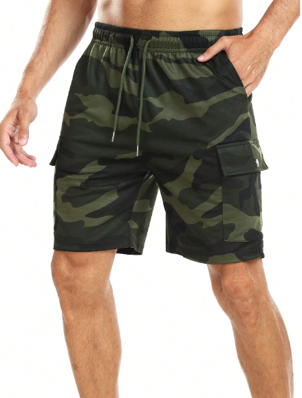 Men's Camouflage Printed Cargo Shorts