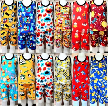 1 Pair Boys Kids Terno Character Sando / Shirt for 1 to 10 years old I Boys Clothing I Kids Clothing