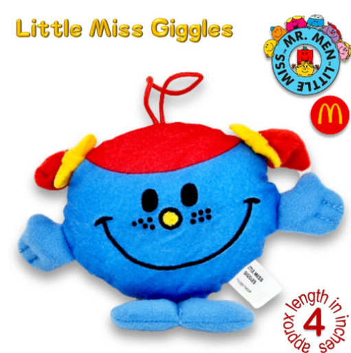Mr Men Little Miss 2001 McDo Hanging Plushies Bag Charm Stuffed Toys M4