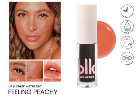 blk cosmetics fresh lip and cheek water tint feeling peachy