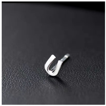 A-Z Initial Letter Stud Earrings for Women Girls Birthday Gift Silver Plated 26 Alphabet Name Ear Piercing Jewelry U