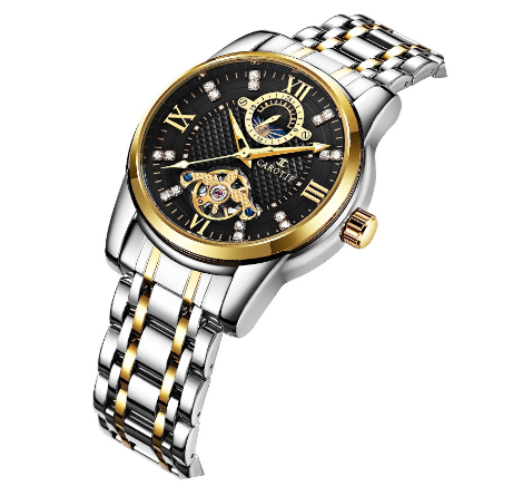 CAROTIF Watch for men Brand Automatic Mechanical Skeleton Sport Watches Waterproof Stainless Steel F6002 4