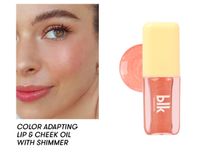 blk fresh color adapting lip and cheek oil with shimmer