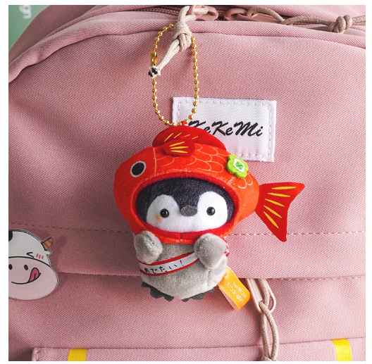 Koi Penguin Plush Doll Small Pendant Bag Pendant Charm Doll Keychain Toy Doll F2