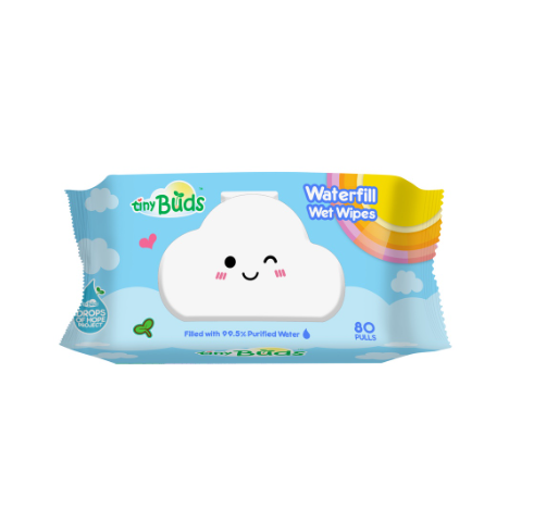 Tiny Buds Waterfill Wet Wipes (80 Pulls)