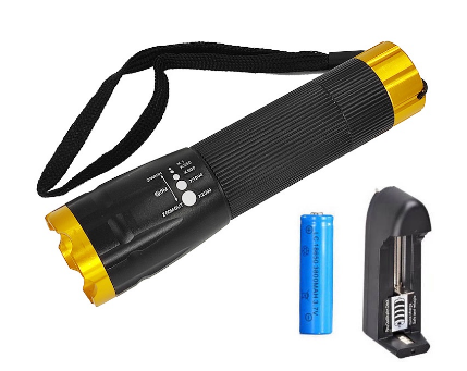 Tactical XML T6 LED 5 Mode Flashlight Rechargeable COMPLETE SET With Free Battery and Charger.