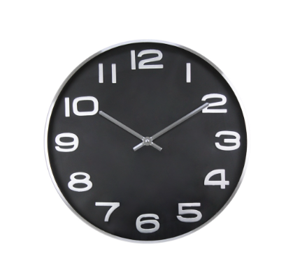 Silent Nordic Metal Wall Clock 16“ Inches Easy Read Analog Home, Office, Bedroom