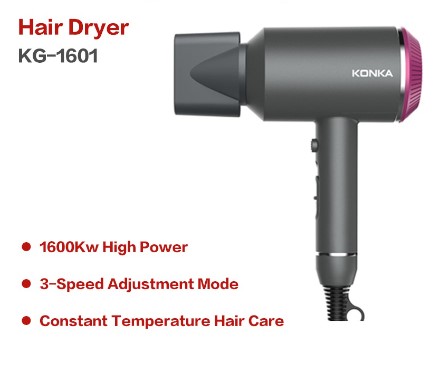 Konka 1000W/1600W Anion Hair Dryer Hair Blower Portable Hair Dryer Constant Temperature Hair Dryer
