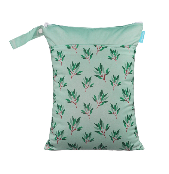 Happyflute Wetbag For Baby Diapers Nappies Waterproof Reusable Diaper Bag With Two Zipper 30cmx40cm S22