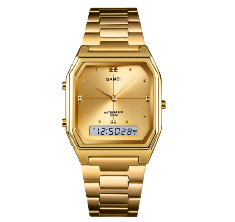 Skmei Women Waterproof Digital Vintage Watch 1612 GOLD