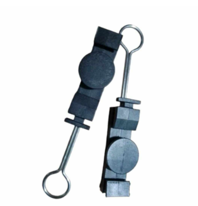 F Clamp - Black Telco FTTH High Tension Cable Clamp Fiber Optic