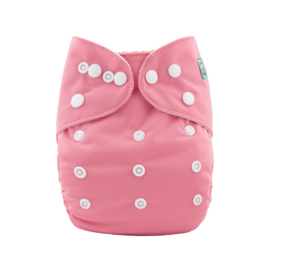 Alva Baby Cloth Diapers Solid Color One Size Adjustable Reusable Washable Pocket Cloth Diaper Cloth Diaper Only P9