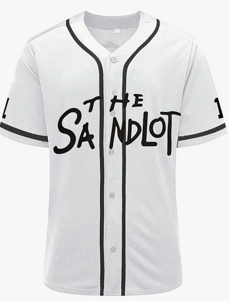 Men's Embroidery Baseball Jersey 11 White Casual Short Sleeve V-Neck Button T-Shirts Party Sports Top