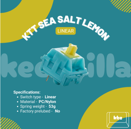 KTT Sea Salt Lemon Linear Switch Mechanical Keyboard Switch SMD LED 3 pin 10 pcs