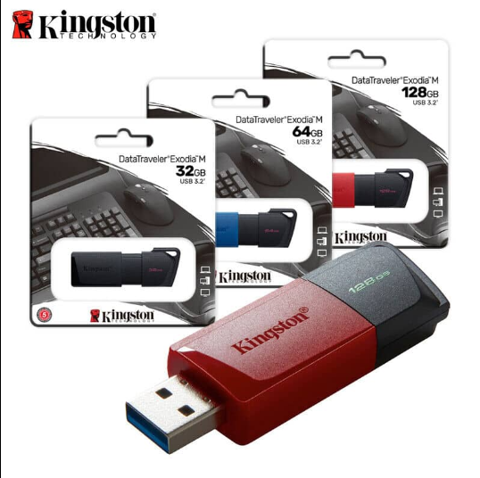 Kingston DataTraveler Exodia BM 32GB/64GB/128GB/256GB USB 3.2 Gen 1 Flash Drive