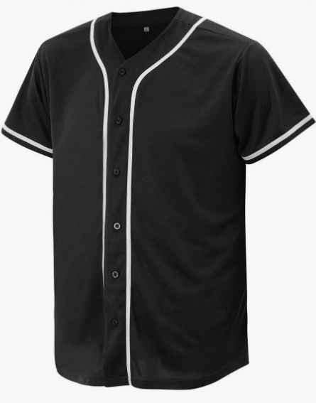 Men Letter & Number Embroidery Button Down Baseball Jersey