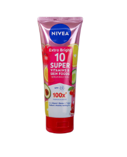 NIVEA Extra Bright 10 Super Vitamins & Skin Food Serum in Lotion 180ML