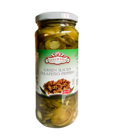 Dolce Vita Green Sliced Jalapeno Peppers 340g
