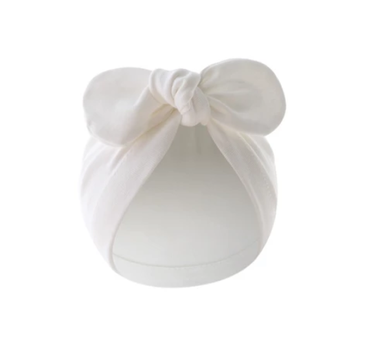 Some Baby Bowknot Beanie Hat Large Turban Hat for Newborn Boys Girl 0-12M Soft Breathable Headdress Universal Photo Hat BH20
