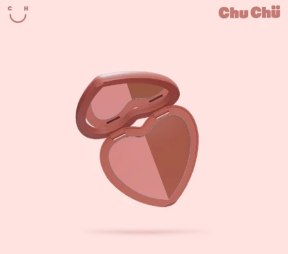 Chu Chu Beauty Heart Blush Duo in Dear Lily