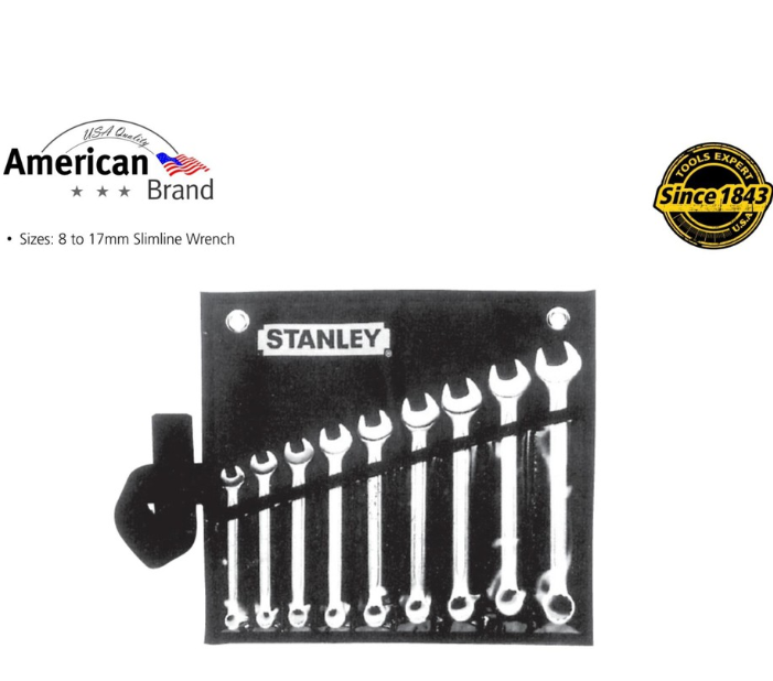 Stanley ST87034 Wrench Set Combination Slimline 9pc.