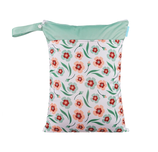 Happyflute Wetbag For Baby Diapers Nappies Waterproof Reusable Diaper Bag With Two Zipper 30cmx40cm C2