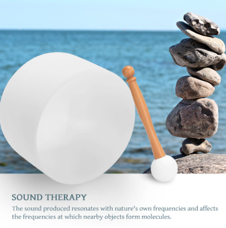 Muslady 440HZ Crystal Struck Bowl Ritual Music Therapy Yoga Meditation Singing Bowls Percussion Instruments