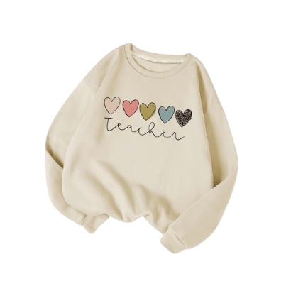 Lovito Women Basic Sweatshirt L67AD061 (Apricot)