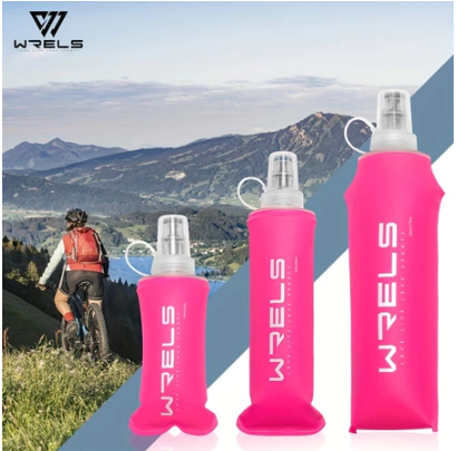 Wrels  Pink Foldable Soft Water Bottle Tpu Material, Suitable For Outdoor Sports Running