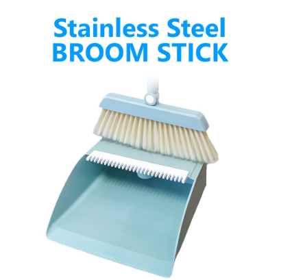 LOCAUPIN Household Cleaner Long Handle Sweeper Foldable and Rotatable Broom and Dustpan Set