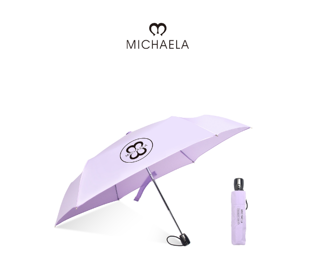 MICHAELA Super Light Automatic Umbrella UPF 50+ Folded UV Umbrella for Sunny Light Rain MUM81125 2M