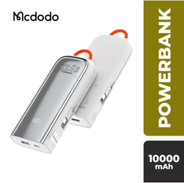 Mcdodo MC-116 22.5W 10000mAh Powerbank with Built-in Type C and iPh Cable Noah Series