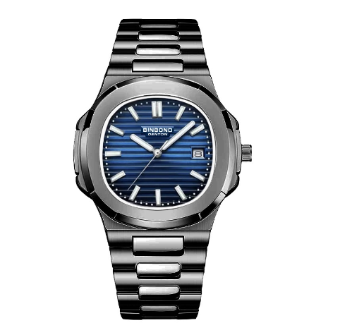 Binbond Original Luxury Retro Parrot and Conch Men's Watch Men's Luminous Fashion Waterproof Square Stainless Steel Men's Watch M01