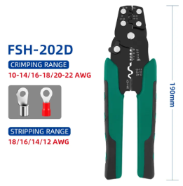 13In1 Wire Crimper Multi Function Tools Crimping Stripper Cutting Tools Range 0.25-2.5mm2 7' Pliers