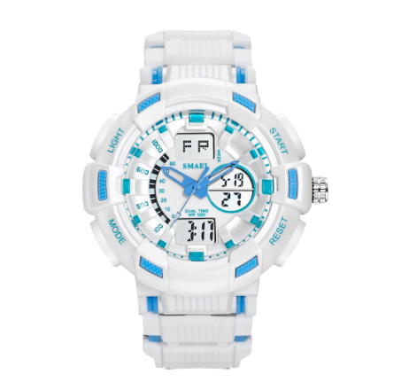 SMAEL 1366 Top Brand Luxury Men's Watch Fashion Sports Quartz Digital Dual Display Watches Multifunctional Waterproof Shockproof LED Clock m001