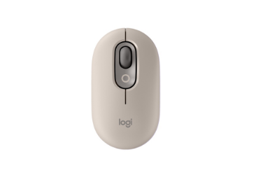 Logitech POP Mouse Mist Sand - Wireless Mouse with customizable emoji, silent touch (910-006622)