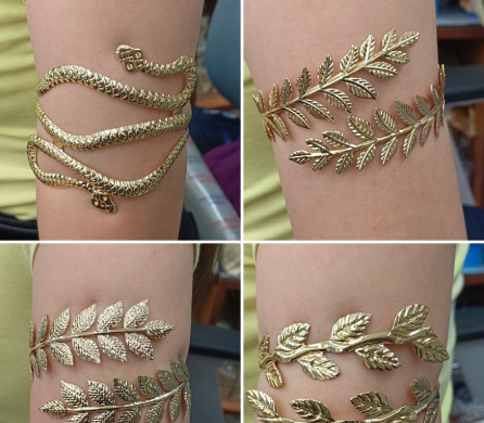 Goddess Bracelet Arm Cuff Bangles Armlet/Anklet Adjustable Greek Roman