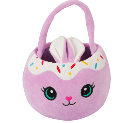 Doughnut Bunny Purple 6 x 8 in Plush Bucket
