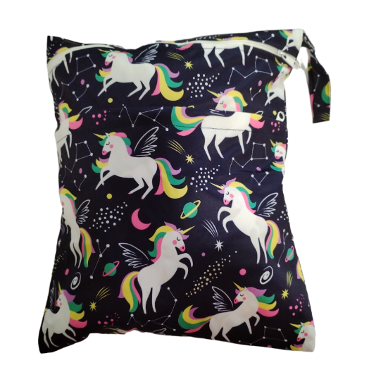 30x37cm Cloth Diaper Wet Dry Bags Double Zipper Mixed Color Printed Portable Waterproof Dag Storage Bag Swimwear Bag C32