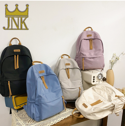 #F816 Korean Style Fashion Backpack School Bag Solid Waterproof Backpack Unisex Bag