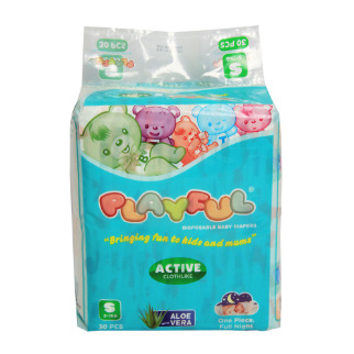 Playful Active Clothlike Baby Diaper Small 30's