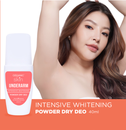 Organic Skin Japan Intensive Whitening Underarm Powder Dry Deodorant Under Arm Deo Roll on (40ml)