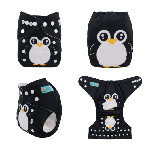 Alva Baby Cloth Diapers Washable Reusable Real Cloth Pocket Nappy Diaper Only No Insert For 3-15kg 6.6-33.1Ibs Baby And Newborn D45