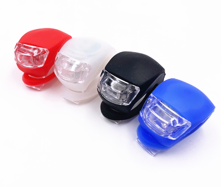 Bicycle Front Light Silicone LED Head Front Rear Wheel Bike Light Waterproof Cycling With Battery Bike Lamp
