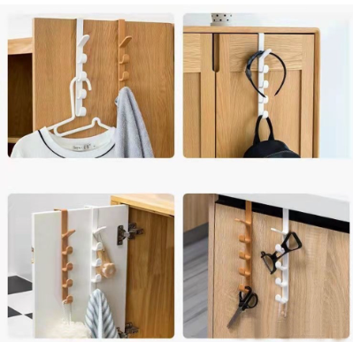 Plastic Rails Organization Hooks Bedroom Door Hanger Clothes Hanging Rack Home Storage Over The Door Purse Shelf For Bags